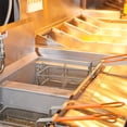 thumbnail image 3 of WeChef 2 Packs Deep Fryer Basket with Divider Heavy Duty Construction Fryer Basket with Non-slip Handle for Commercial Restaurant Roadside Stall Red, 3 of 9