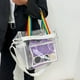 thumbnail image 2 of Bolsa de gimnasio de Yoga transparente para mujer bolso de hombro Likrtyny impermeable para deportes al aire libre de PVC para entrenamiento natación Verano, 2 of 9