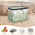 thumbnail image 2 of CURLYOOT Sage Green Leaves Fabric Storage Bins with Lids, Spring Eucalyptus Foldable Storage Boxes Washable Storage Cube, Closet Bedroom Home Organizer Containers with PU Leather Handles, 2 of 8