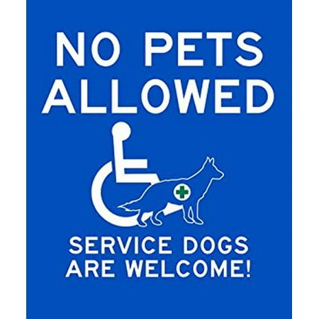 License Plate Frame Sticker Bomb NO PETS ALLOWED Service Dogs Welcome Sticker Decal (business restaurant cafe safety) Size: 5 x 6 inch ()