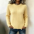 thumbnail image 5 of HAiming Fall Winter Sweaters for Women Long Sleeve Warm Scoop Neck Solid Color Casual Blouses Going out Undershirts, 5 of 6