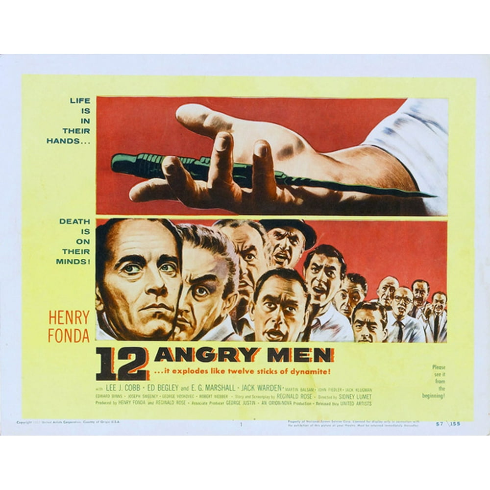 Twelve Angry Men movie POSTER (Half