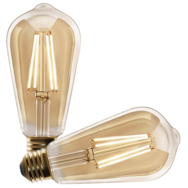 Bombilla Feit Electric ST19 LED Vintage Ámbar Regulable 5.5W Paquete de 2