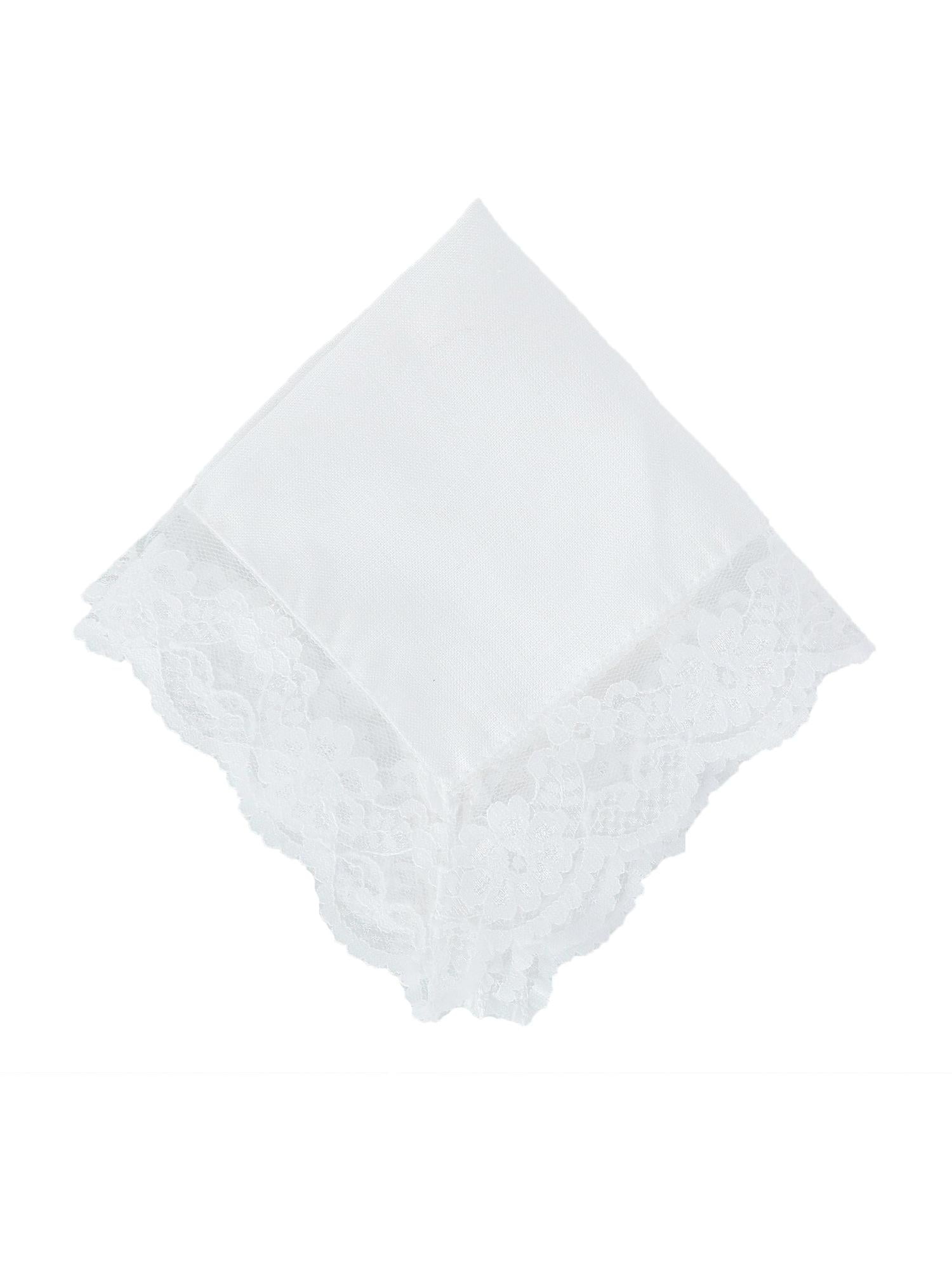CTM Bridal Dress Lace and Linen Handkerchief (Women)