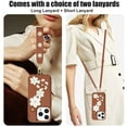 thumbnail image 5 of Allytechgroup Stylish Flower Design Apple iPhone 15 Pro Wallet Case, Shockproof Phone Case with Cards Holder, Hand Strap, and Crossbody Shoulder Strap Luxury Case for iPhone 15 Pro, Brown, 5 of 9