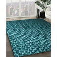 thumbnail image 3 of Ahgly Company Machine Washable Indoor Rectangle Transitional Dark Turquoise Green Area Rugs, 5' x 8', 3 of 7