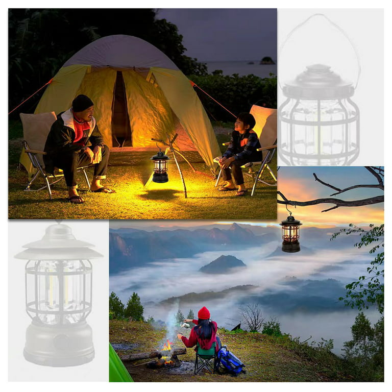 LED Camping Light USB Rechargeable Camping Lantern with Hanging