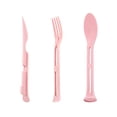 thumbnail image 2 of Plastic Tableware Pink Wheat Straw Cutlery Set 3 Pieces Reusable Knife Fork Spoon Set Portable Travel Tableware Utensils by JASKFLY, 2 of 7