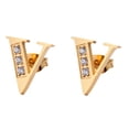 thumbnail image 1 of Aretes Mujer LuckyLy, Inicial Letra A, Acero Inoxidable con Oro 18k y Zirconia Cúbica, Modelo Tina dorado UNITALLA, 1 of 7