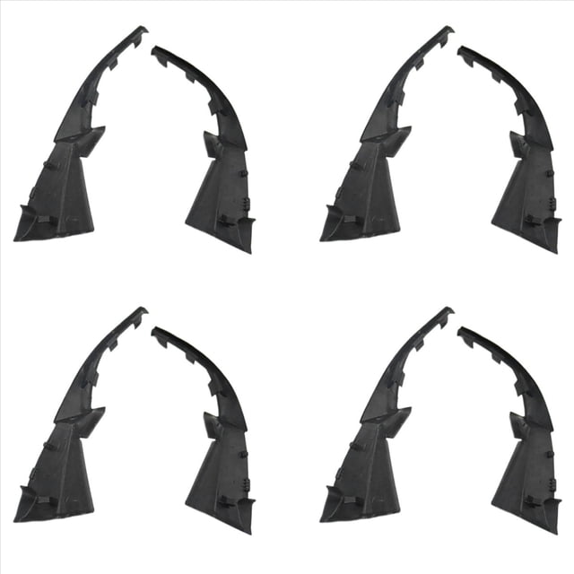 8Pcs Front Windshield Wiper Cowl Trim Water Deflector Plate Neck Trim Panel for Kicks 2016-2020,8 x Front wiper deflector,black