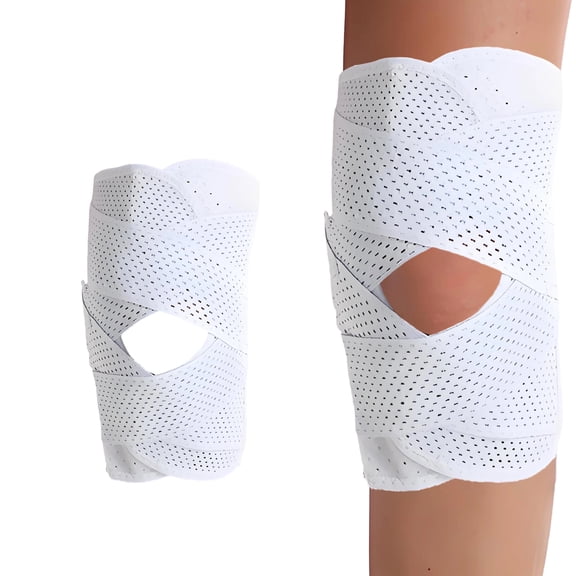 BESTSKY Patella Knee Brace,Light and Breathable Knee Support for Women,Meniscus Pads Knee Pads Volleyball Girls,White,XL
