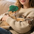 thumbnail image 4 of Chapeau de Cowboy Western Élégant pour Chats Carnaval Fête d'Halloween Jeu de Rôle Accessoire pour Animaux, 4 of 4