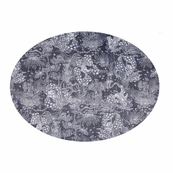 JHyouerji Embossed PVC Placemat 18x13in Waterproof Oilproof Heat Resistant Table Protector Wipe Clean Dining Hot Pad