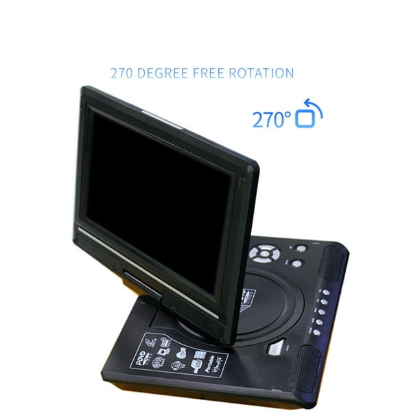 Braveheart 9.8 Portable Dvd Player Hd Rotation Dvd Video Player Av Input Output Car Mini Tv Playing Device Us Plug Other