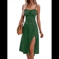 thumbnail image 3 of Vestido de Verano Floral para Mujer, Vestido Midi con Tirantes Finos y Espalda Descubierta, Vestido Bohemio para Vacaciones en la Playa. Verde M, 3 of 8