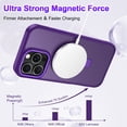thumbnail image 2 of CASEFIV for iPhone 16 Pro Max Case,Compatible with MagSafe,with Magnetic Invisible StandShockproof Slim Translucent Case with 2 Screen Protector + 2 Lens Protector,Purple, 2 of 8