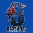 thumbnail image 2 of Boy's Marvel Spider-Man Swinging 3rd Birthday  Graphic T-Shirt, 2 of 5