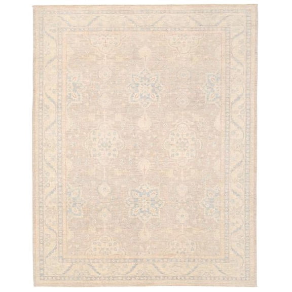 Pasargad Home Denver Hand-Knotted Brown Wool Area Rug  9' 2" X 11'10"