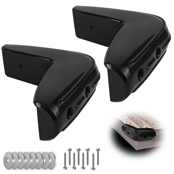 Black 10-inch 2-pack Dock Corner Bumpers Marine Docking Protection