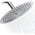thumbnail image 1 of Cabezal de ducha de lluvia redondo de acero inoxidable de 8 pulgadas Cabezal de ducha de espejo frontal 180. Afortunado Sencillez, 1 of 5
