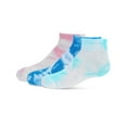 thumbnail image 6 of MeMoi Tie Dye Mid-Cut Cotton Blend Socks 3-Pack - Girls - Female, 6-7, Pastel Mix, 6 of 7