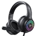 thumbnail image 1 of sweethay Onikuma-auriculares con cable USB de 3,5mm, auriculares portátiles para juegos, auriculares con volumen ajustable para consola de juegos de Cables de audio/vídeo Negro X7pro, 1 of 1