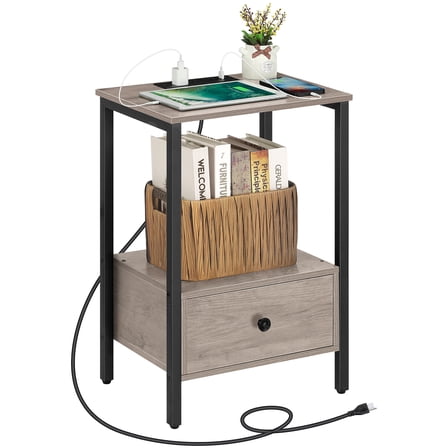 2-Tier Nightstands with Drawer