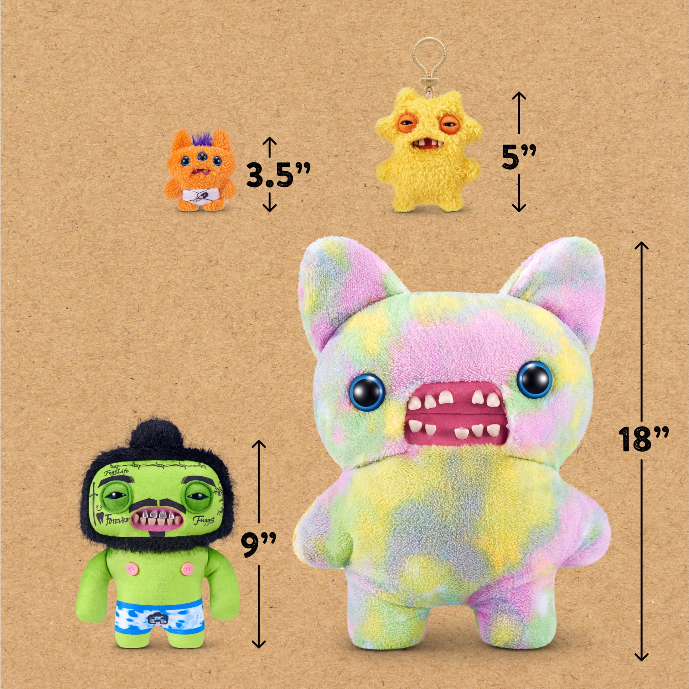 Fuggler Fugg Stars 9 inch (Rhymer McSlimer), Funny Ugly Monster Stuffed Animal Toy by ZURU