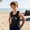 Black A, variant on Kids Muscle Tank Top for Boys - Sad Face Graphic Tee Sleeveless Shirt, Breathable Stretchy Active Wear, Ages 4-12 (Black),Size 10 T