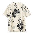 thumbnail image 6 of V-Neck Women's Short Sleeve T-shirt Summer Tops For Women Short Sleeve Crewneck Oversized T Shirts Trendy Solid/Flower Printed Beach Vacation Clothes,White Women's Short sleeve T-shirt XXXL, 6 of 6