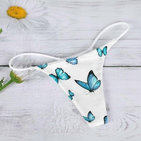 

〖TOTO〗Thongs For Women Thong Fashion Floral Print Comfortable Breathable Low Waist Panties