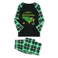 thumbnail image 2 of Elippeo Christmas Pajamas for Family Funny Elf Stole Tree Print Long Sleeve Tops + Trousers Set Holiday Nightwear, 2 of 4