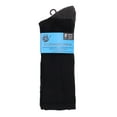 thumbnail image 3 of On the Go Men's Crew Socks (6 Pair Pack, Black with Dark Grey Sole), 3 of 4