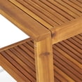 thumbnail image 2 of Afuera Living Modern / Contemporary Outdoor Teak Loveseat & Coffee Table Set, 2 of 11
