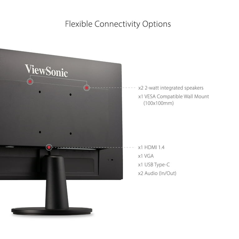 ViewSonic VA2447-MH 24 Inch hotsell Full HD 1080p Monitor with Ultra-Thin Bezel, Adaptiv