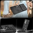 thumbnail image 6 of Dteck Case for Samsung Galaxy S25 Edge ,Military Grade Built-in Kickstand Cover Magnetic Rotate Ring Holder Heavy Duty TPU+PC Shockproof Drop Protect Phone Case for Galaxy S25 Edge,Black, 6 of 9