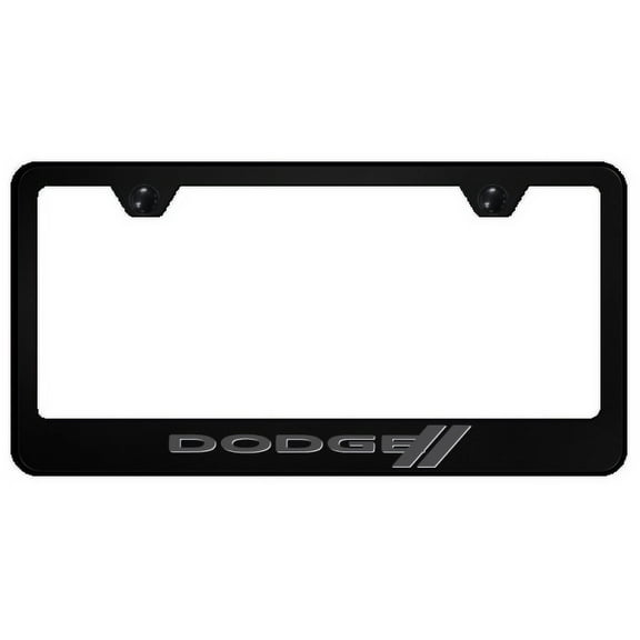 Dodge UV Print Logo Polycarbonate License Plate Frame (Black)