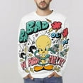 thumbnail image 4 of TweetyBird Looney Tunes Men's Graphic T Shirts Long Sleeve Printed Tee Tops Autumn Casual T-Shirt Fall Clothes 2XL, 4 of 6