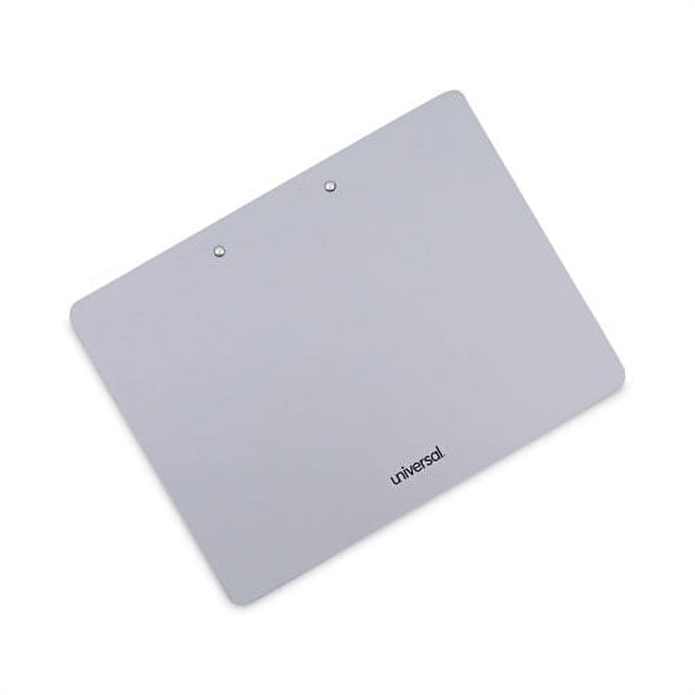 Plastic Brushed Aluminum Clipboard, Landscape Orientation, 0.5" Clip Capacity, Holds 11 x 8.5 Sheets, Silver | Bundle of 10 Each