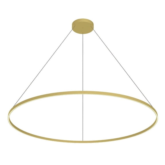 PD87172-BG-Kuzco Lighting-Cerchio - 160W LED Pendant-1.38 Inches Tall and 70.88 Inches Wide-Brushed Gold Finish