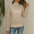 thumbnail image 2 of Vedolay Fall Sweaters for Women Fall Tops 2023 Fashion V Neck Long Sleeve Knitted Casual Sweater,Beige M, 2 of 3