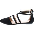 thumbnail image 2 of Betani Abela-1 Women's Double Ankle Strap T-Strap Ballerina Flats Half Size Big, 2 of 7