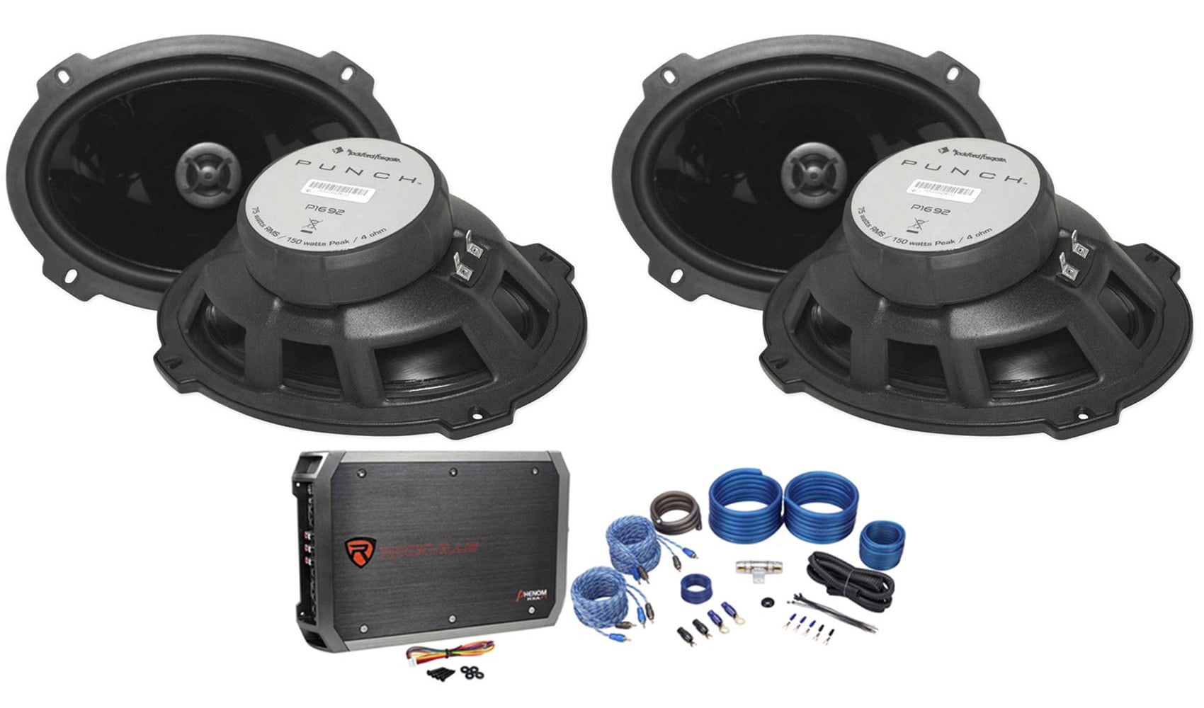 Rockford Fosgate Speaker Bundle: (2) P1692 6x9 + (2) R165X3 6.5 – 2-Way 150W RMS