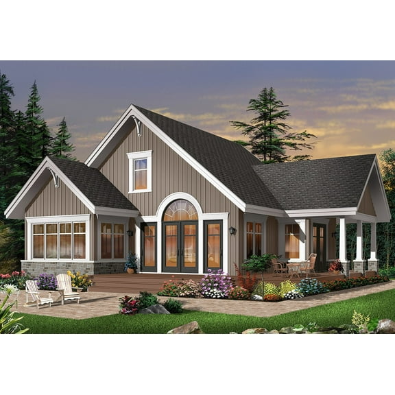728-3945: Traditional Craftsman 3 Bed, 2 Bath Luxury Home Plan, 1661 Sq Ft: Full Blueprints with License to Build by Home Plan Marketplace - Lesuto