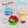thumbnail image 2 of Recipientes de almacenamiento de alimentos Annaklin plegables de 800 ml (juego de 4), 2 of 6