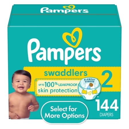 Pampers Swaddlers Baby Diapers Size 2, 144 Count (Select for More Options)