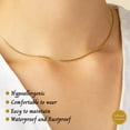 thumbnail image 3 of Infinique Creations - 18K Gold Plated Stainless Steel Box Chain Bracelet Necklace Men Women 1mm-4mm, 3 of 7