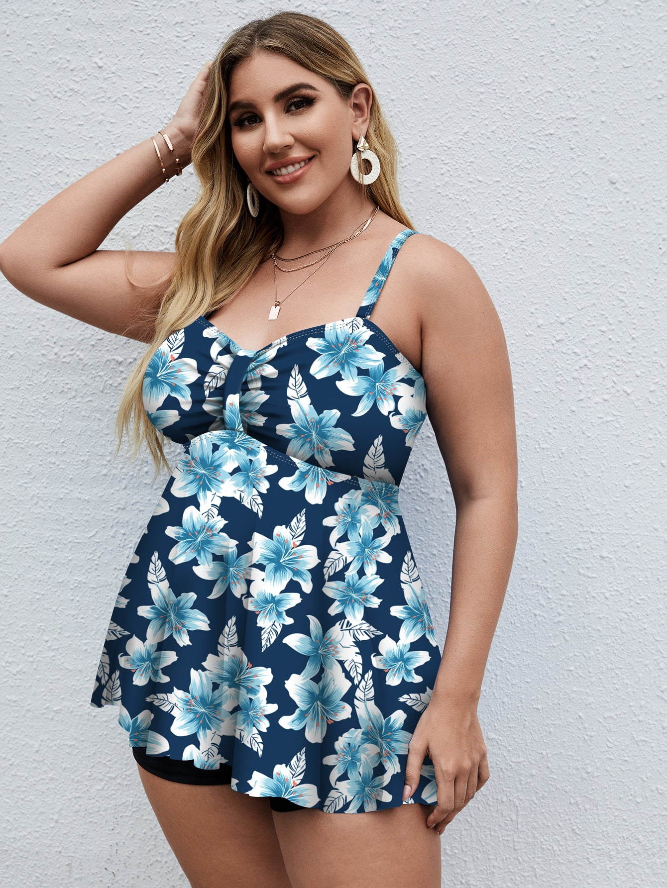 Floral Print Swim Dress 