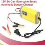 DC 12V 2A Car Motorcycle Smart Automatic Power Supply Battery Charger Maintainer Trickle