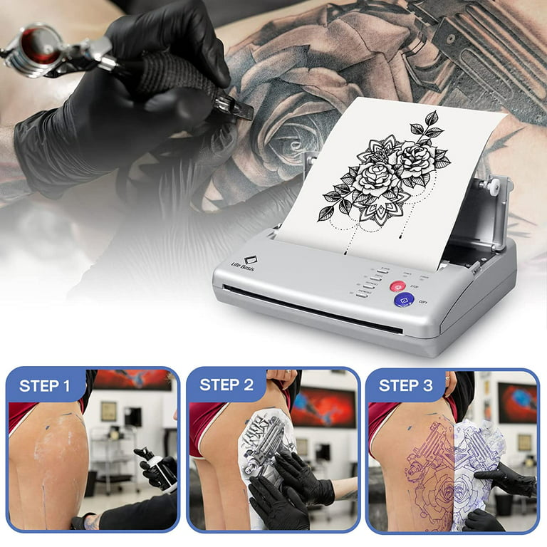 Bluetooth Tattoo Thermal Printer Tattoo Stencil Maker Machine +20 Transfer  Paper